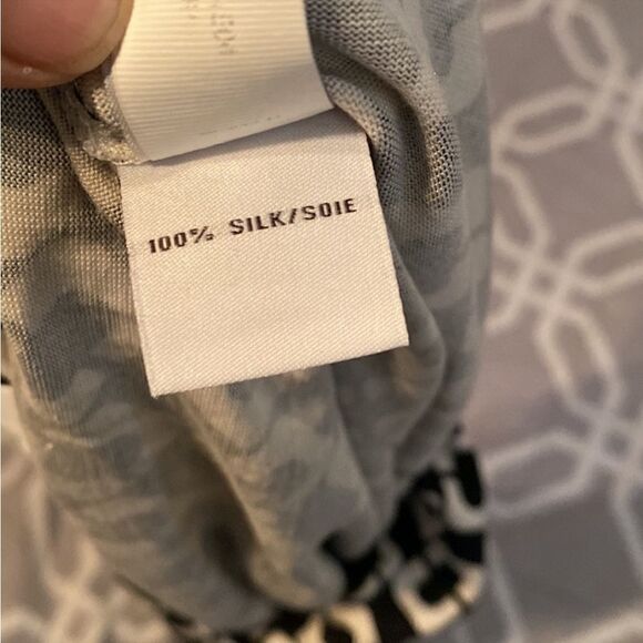 DVF Reina Long Sleeve Dress Stone Leopard - Picture 4 of 4